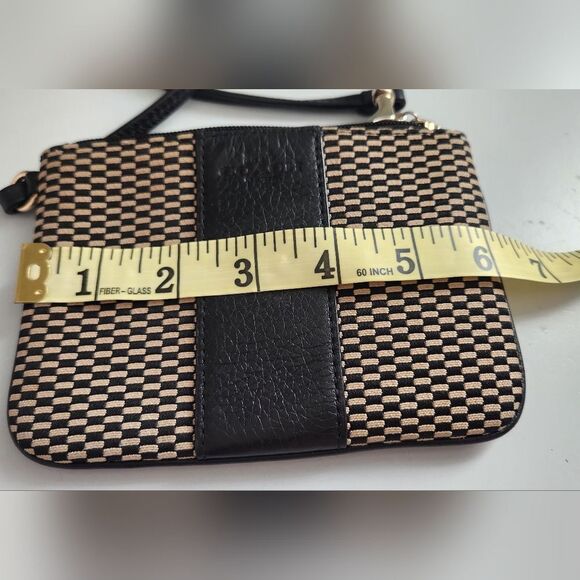 COACH Black and Tan Checkered Wristlet Wallet - Picture 5 of 8